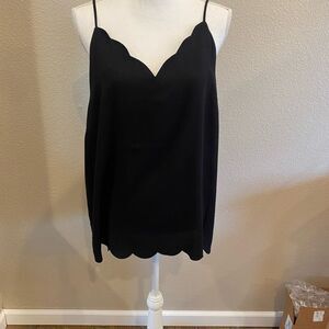 Halogen Black Scalloped Women's Top Size Xl